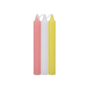 japanese drip candles pink white yellow